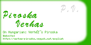 piroska verhas business card